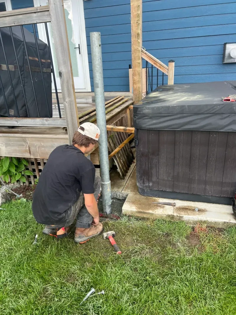 Hot Tub Foundation - Pile Alignment