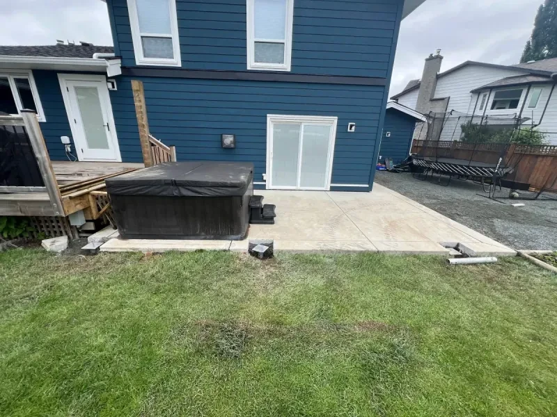 Hot Tub Foundation - Finished Piles