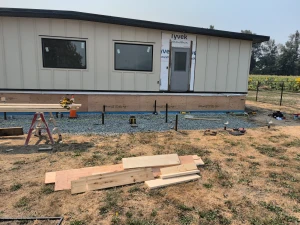 Office Building - Piles for the wheelchair ramp deck